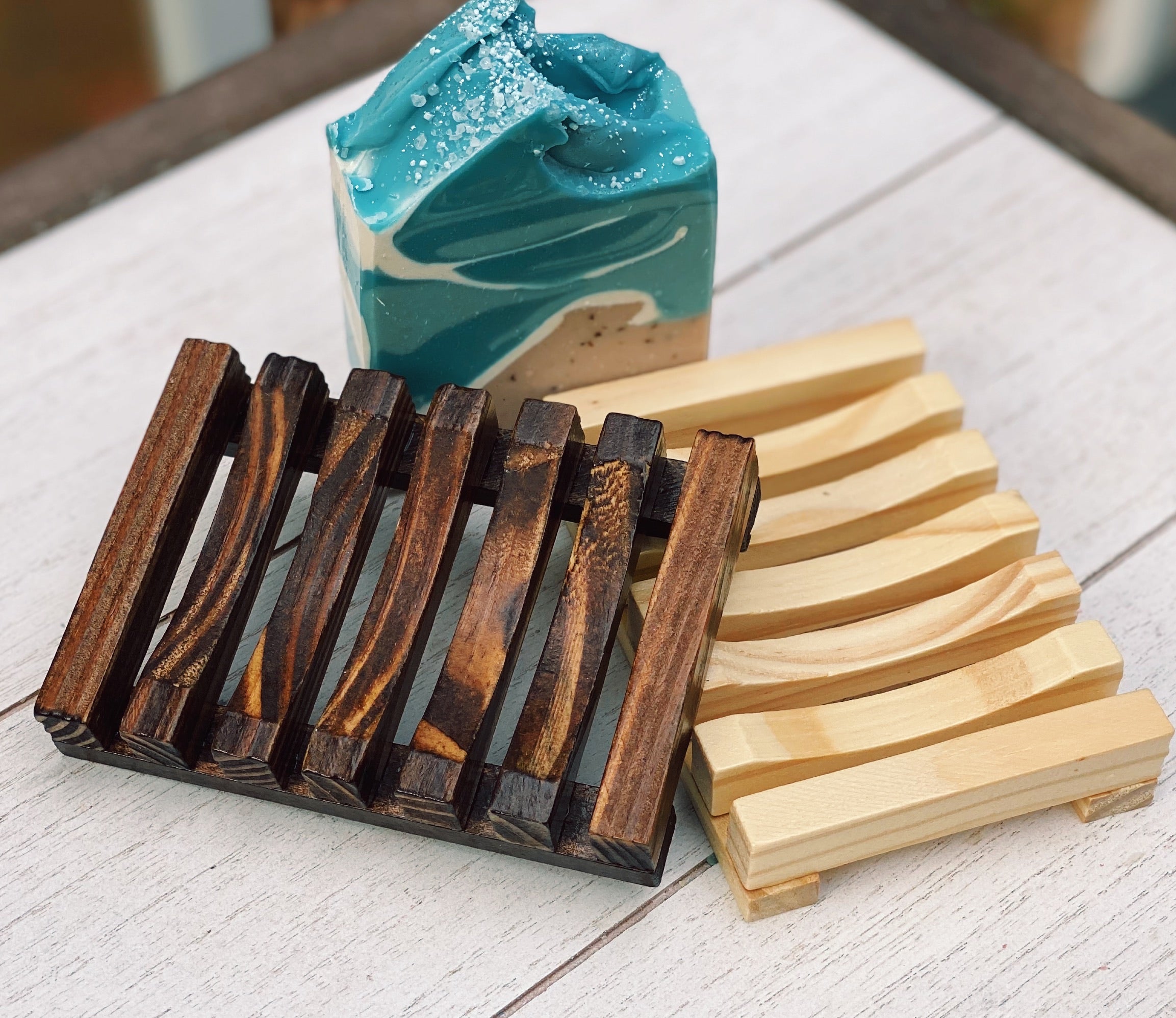 Wood Soap Dish (Dark or Light)